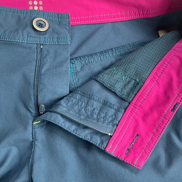 Title Nine Trail Mix Capri Pants Womens Sz 6 Blue Cargo Cropped‎ Hiking Outdoor - Picture 6 of 16